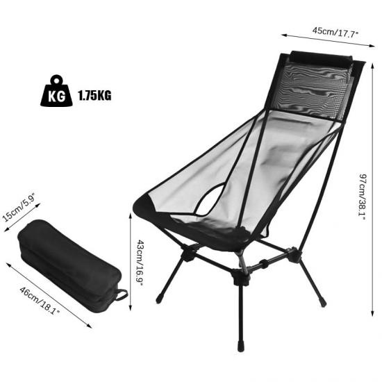 Atmungsaktiver Camping-Klappstuhl aus Netzstoff