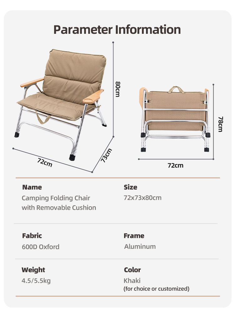 Aluminium-Klapp-Winter-Camping-Sofa-Stühle mit dickem Kissen