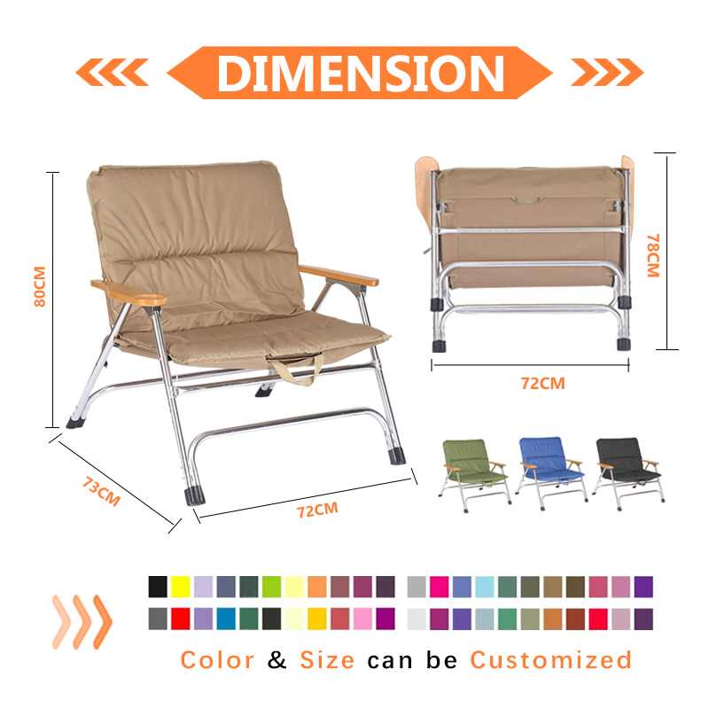 Aluminium-Klapp-Winter-Camping-Sofa-Stühle mit dickem Kissen