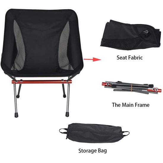 Tragbarer, leichter Moon Chair zum Angeln, Camping, Wandern und Reisen