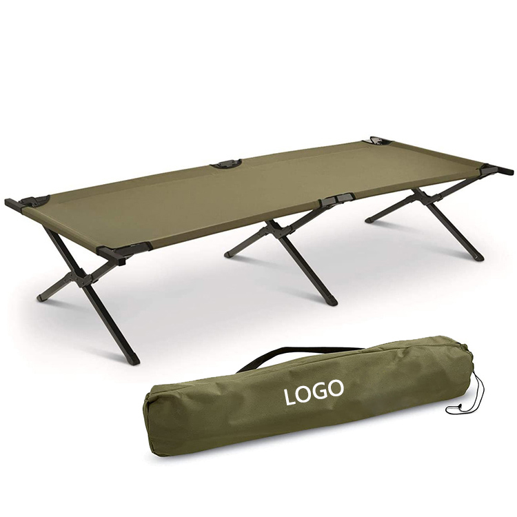 Tragbares, zusammenklappbares Campingzeltbett aus Aluminium