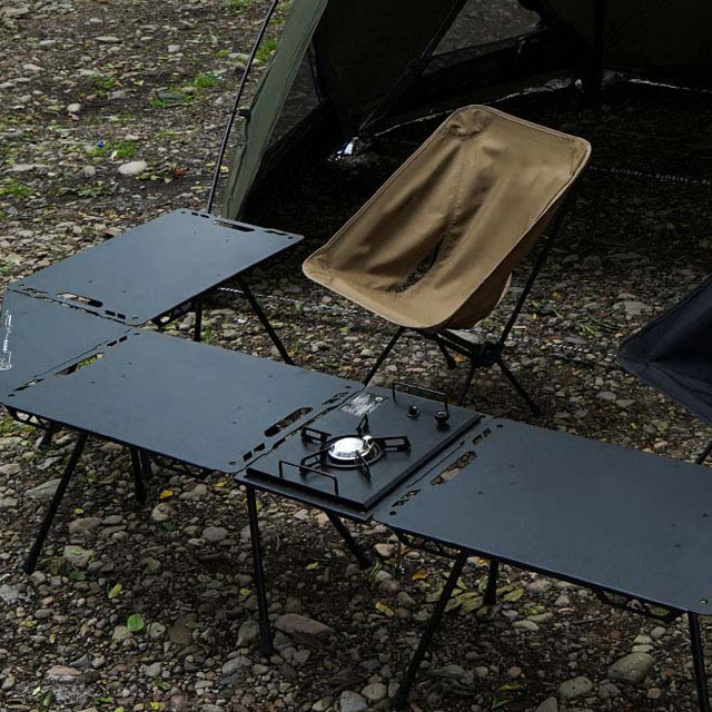 Taktischer Campingtisch aus Aluminiumlegierung mit individuellem Muster – zusammenklappbar, tragbar, leicht