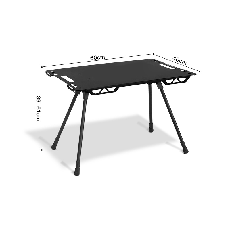 Taktischer Campingtisch aus Aluminiumlegierung mit individuellem Muster – zusammenklappbar, tragbar, leicht