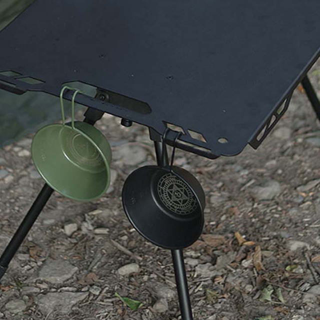 Taktischer Campingtisch aus Aluminiumlegierung mit individuellem Muster – zusammenklappbar, tragbar, leicht