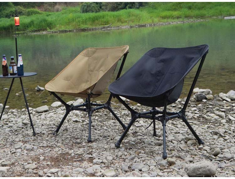 Klappbarer Campingstuhl aus dickem Aluminiumrohr - Hohe Belastbarkeit, Tragfähigkeit, Teleskopbeine