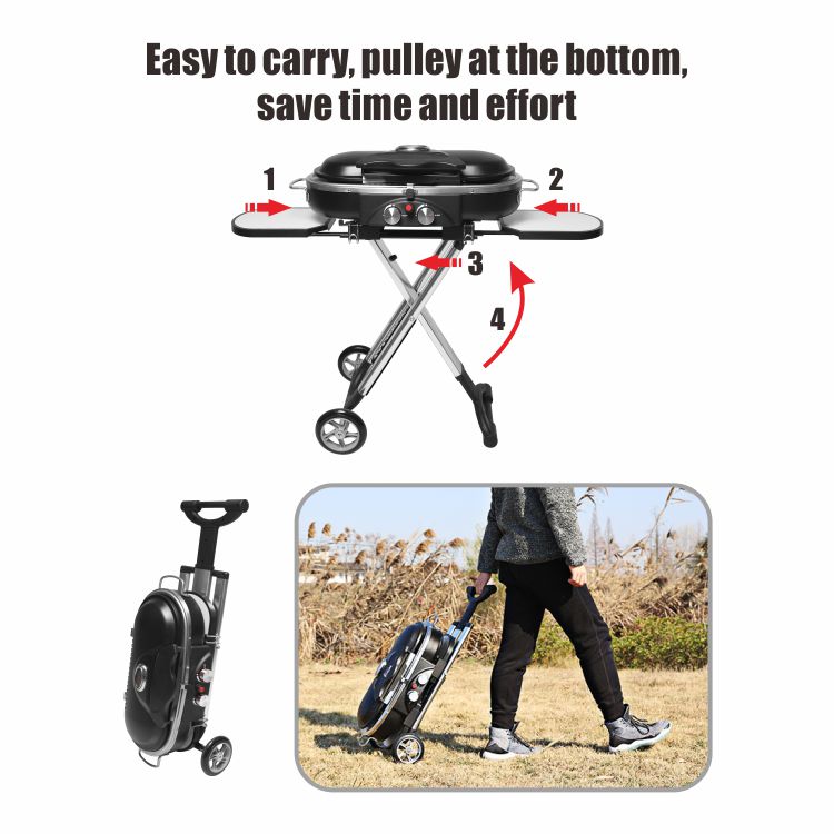 2023 Outdoor Camping Gasgrill mit Trolley