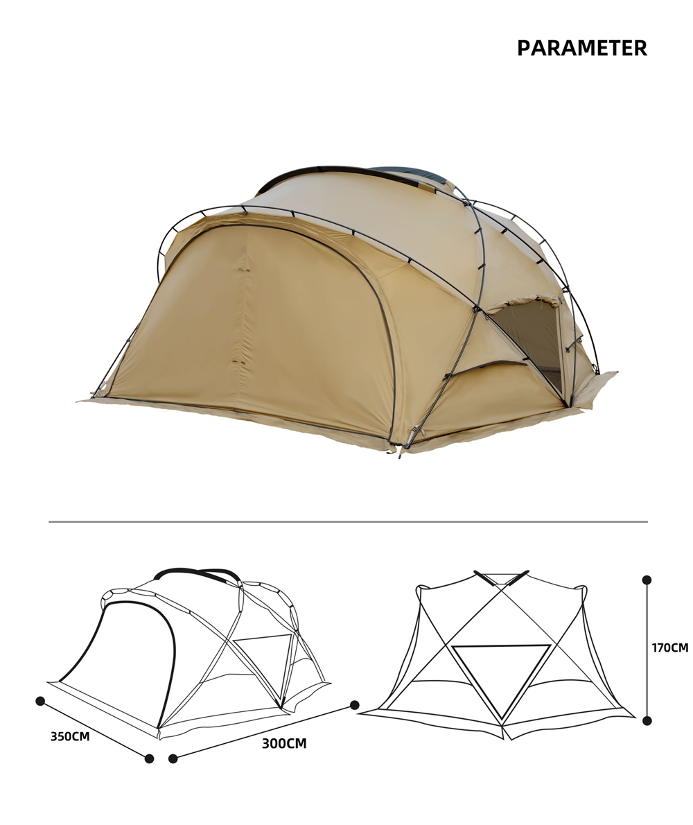 Ausrüstung für Outdoor-Campingzelte mit kugelförmiger Kuppel