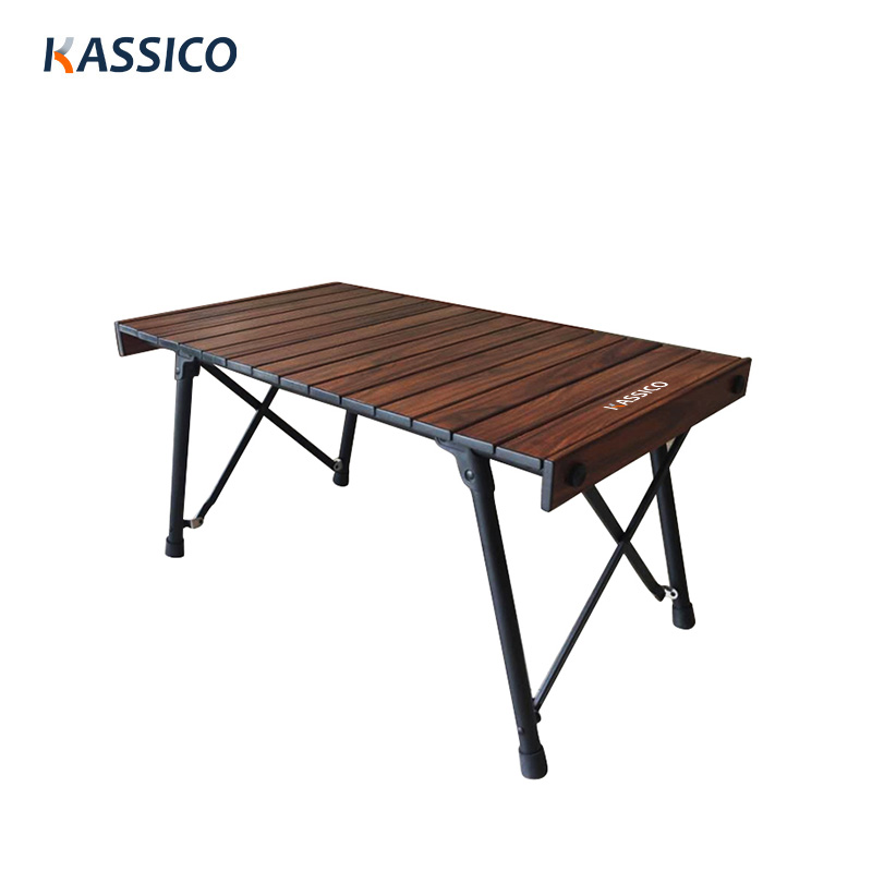 Aufrollbarer Camping-Klapptisch aus Aluminium
