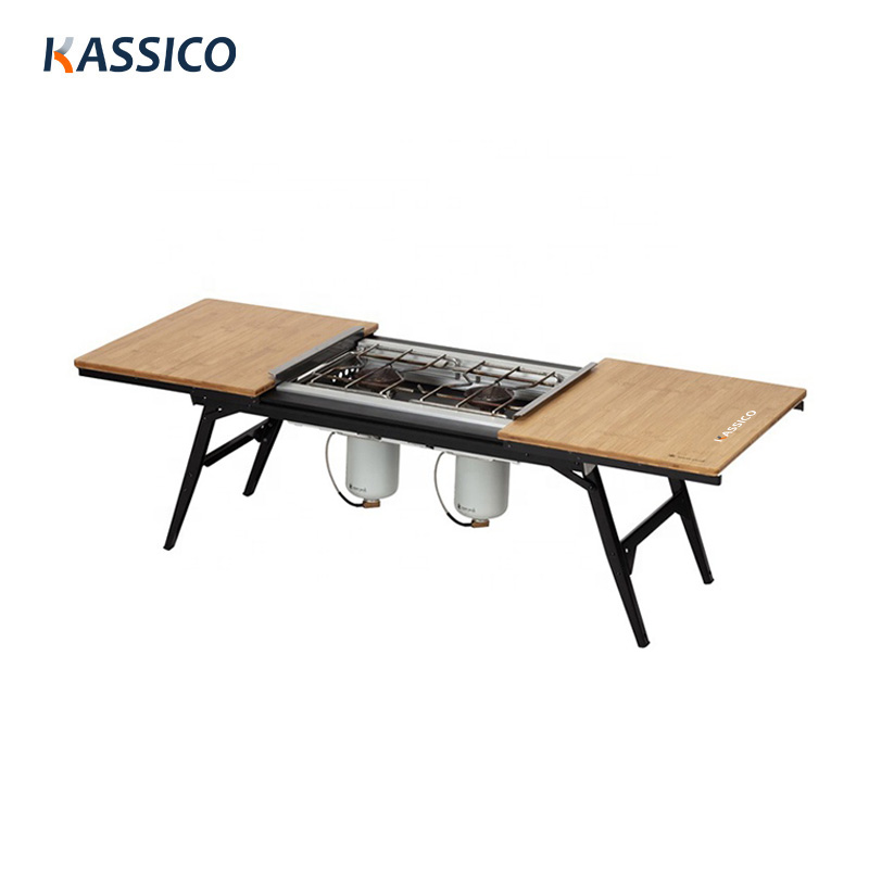 Outdoor IGT Klappbarer Campingtisch mit Picknickkocher
