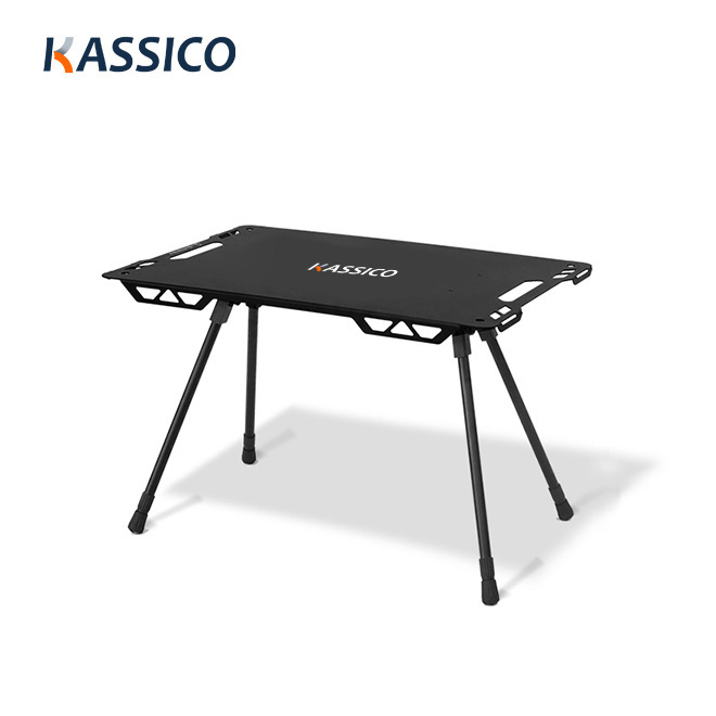 Taktischer Campingtisch aus Aluminiumlegierung mit individuellem Muster – zusammenklappbar, tragbar, leicht
