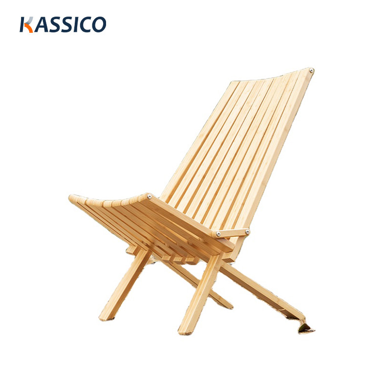Klappbarer Relaxsessel aus Bambus für Outdoor-Camping