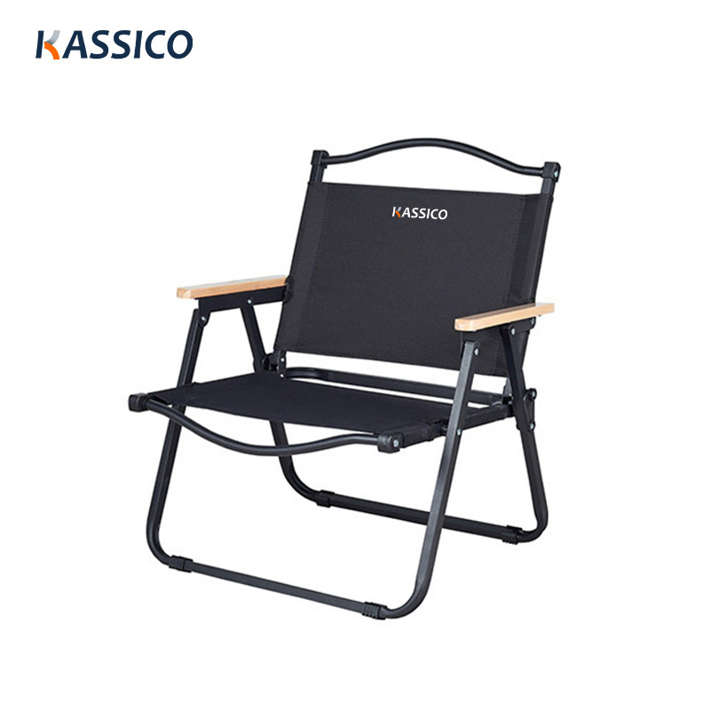 Tragbarer Klappstuhl aus Aluminium mit Holzmaserung für Camping, Terrasse, Garten und Strand