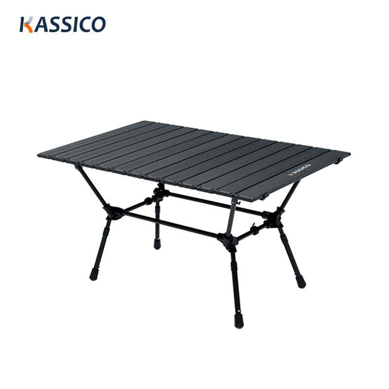 Klappbarer Campingtisch aus Aluminium – tragbar, höhenverstellbar, für draußen, Camping, Rucksackreisen, Strand, Picknicks
