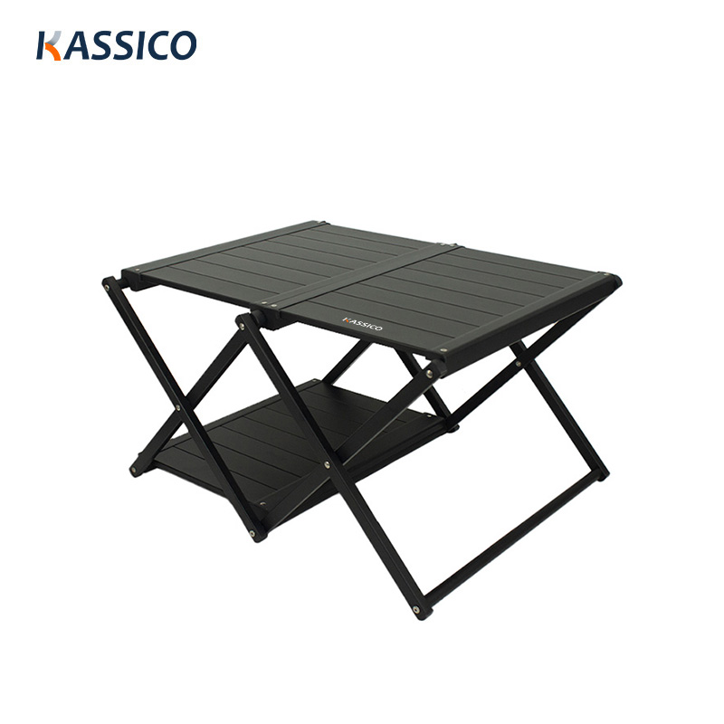 2 IN 1 Camping Klappregal und Picknicktisch - Desktop-Aufbewahrungsregal