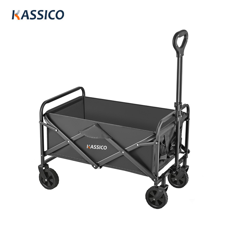 80L zusammenklappbarer Campingwagen mit 5" PU-Rädern für Garten und Strand