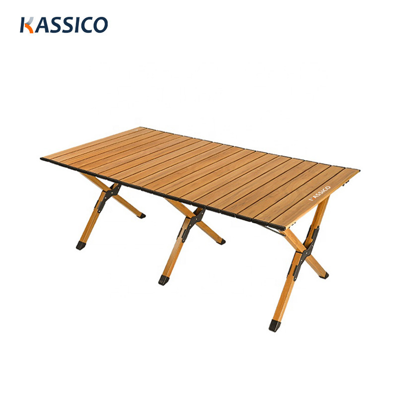 Klappbarer, aufrollbarer Campingtisch aus Aluminium für Outdoor, Picknick, Grillen und Reisen