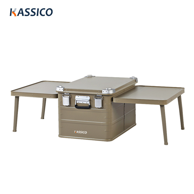Aluminium Camping Küchenstation mit Aufbewahrungsbox und Klapptisch