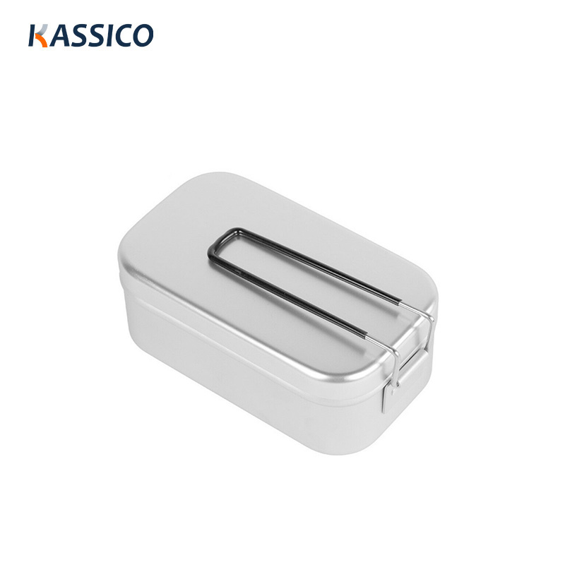 0.8 l/1 l Camping-Aluminium-Lebensmittelbehälter-Aufbewahrungsbox