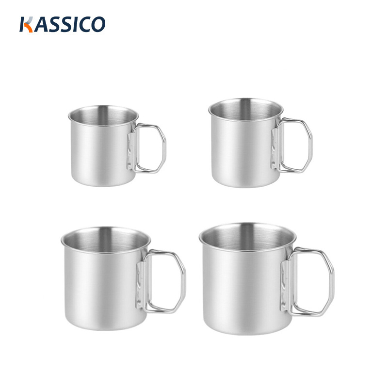 260-660ml Edelstahl Klapp Wasser Tasse Handgepäck outdoor Camping Picknick