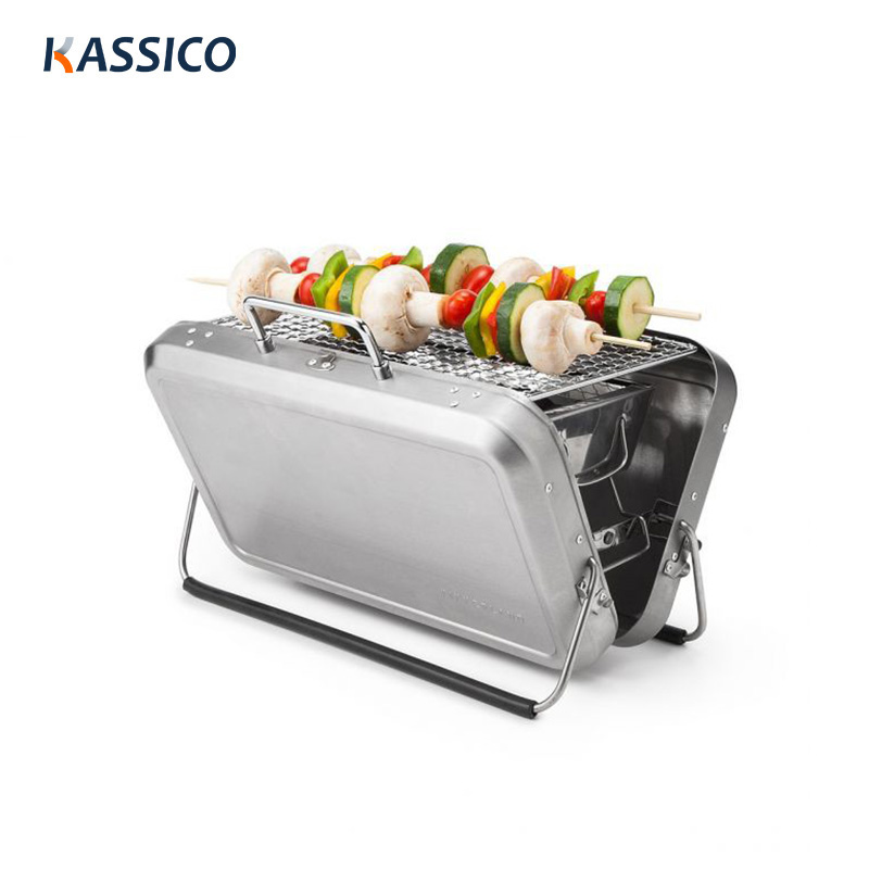 Koffer Tragbarer Camping-Holzkohlegrill