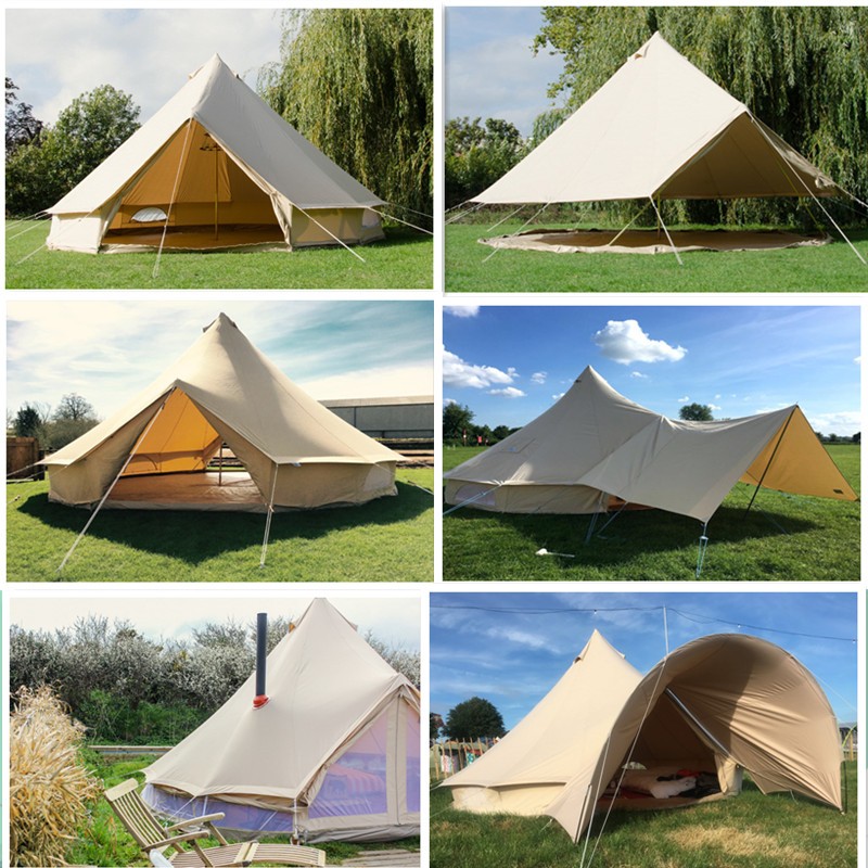 Luxuriöses Camping-Rundzelt aus Baumwoll-Canvas - Glamping-Jurtenzelt