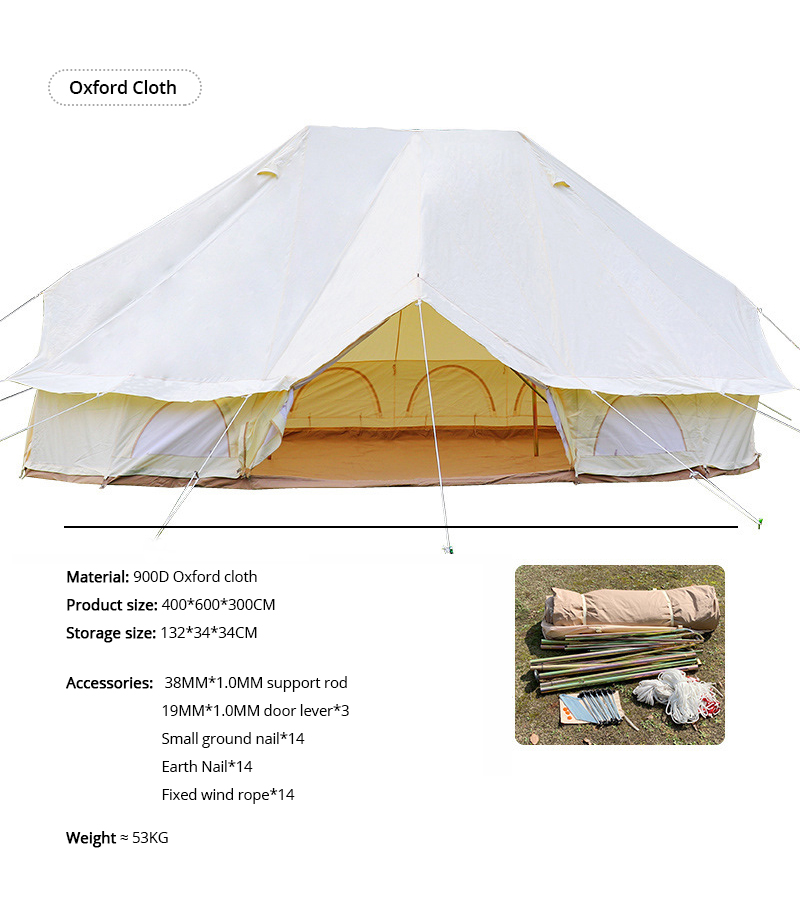 24 m² großes Emperor-Jurtenzelt für Camping und Glamping