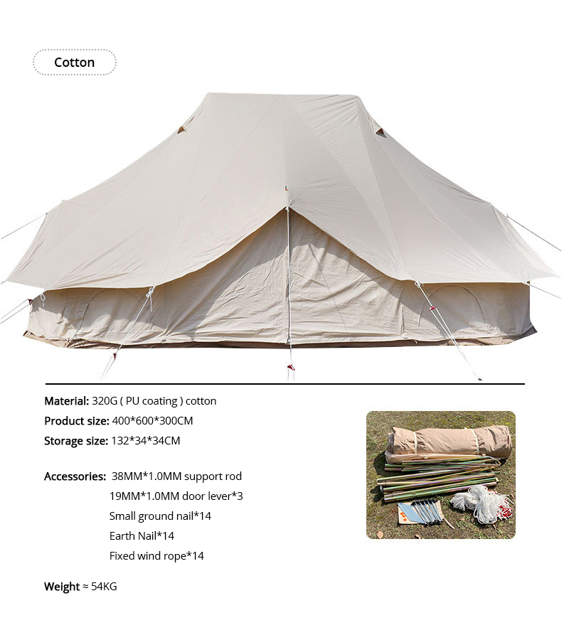 24 m² großes Emperor-Jurtenzelt für Camping und Glamping