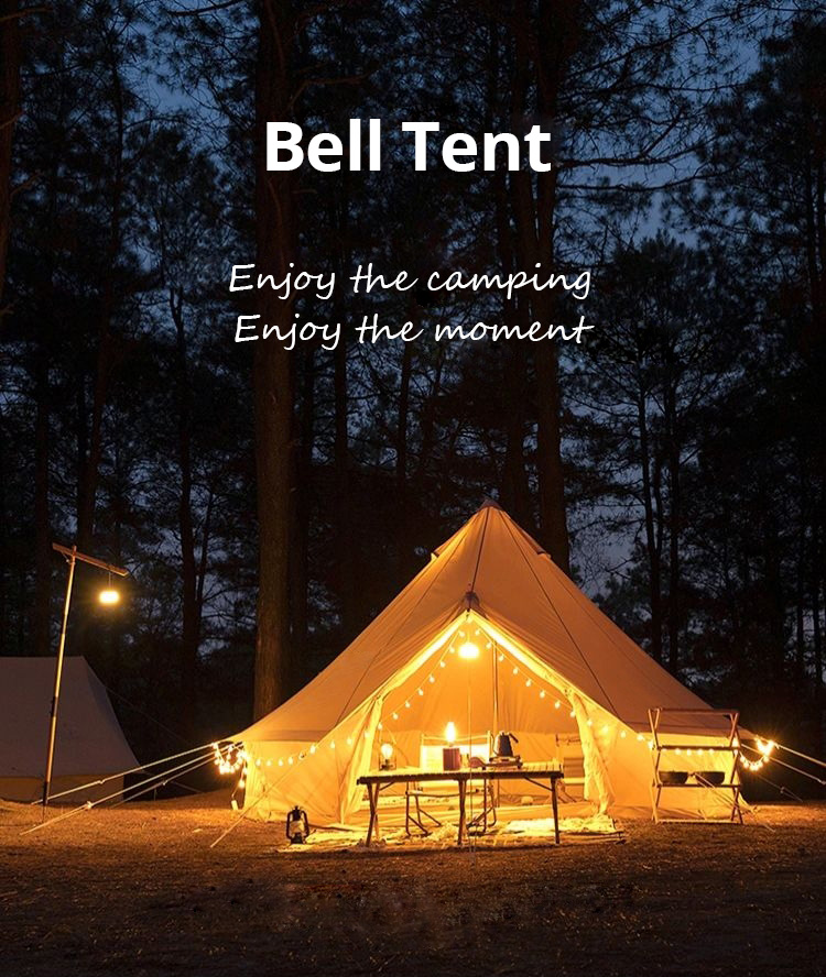 Luxuriöses Camping-Rundzelt aus Baumwoll-Canvas - Glamping-Jurtenzelt