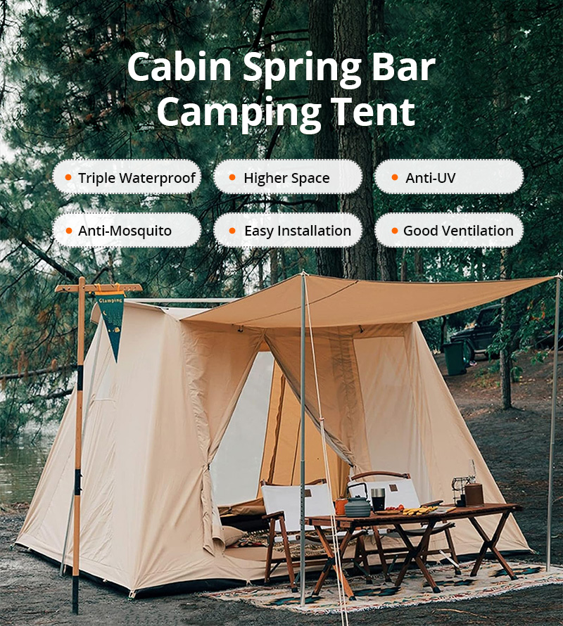 Doppellagiges Campingzelt mit Federsteg