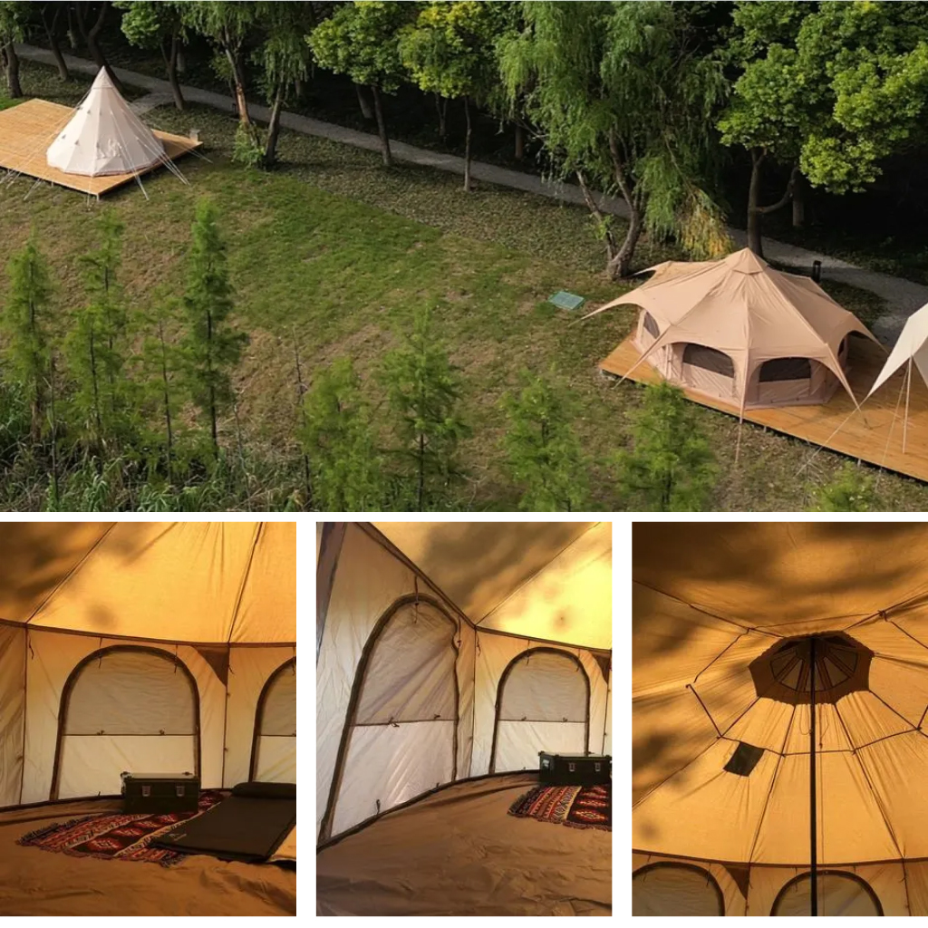 Doppellagiges Camping-Glamping-Jurt-Zelt