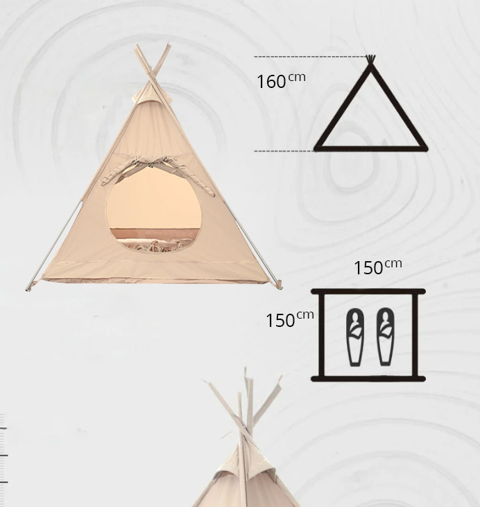 Indisches Tipi-Kinderspielzelt aus Segeltuch