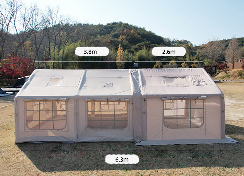 22/31㎡ 3-4 Zimmer Luft Aufblasbares Glamping Zelt