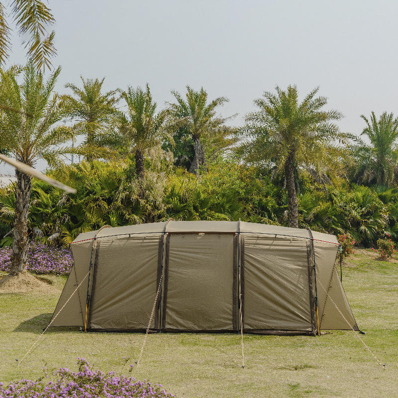 Doppellagiges Luxus-Glamping-Tunnelzelt - Für Familiencamping, Picknick, Party
