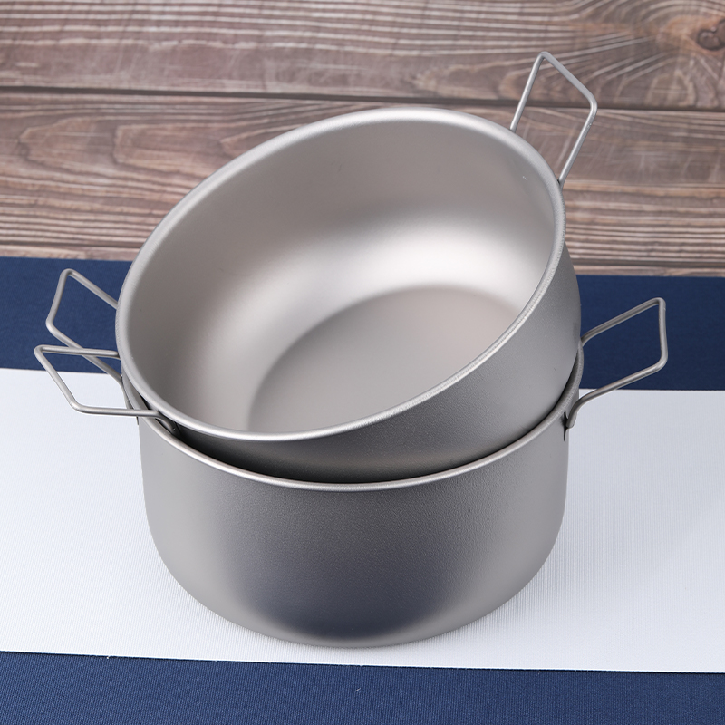 Titan-Kochtopf groß 1600ml 1900ml einwandige Schüssel Kochtopf