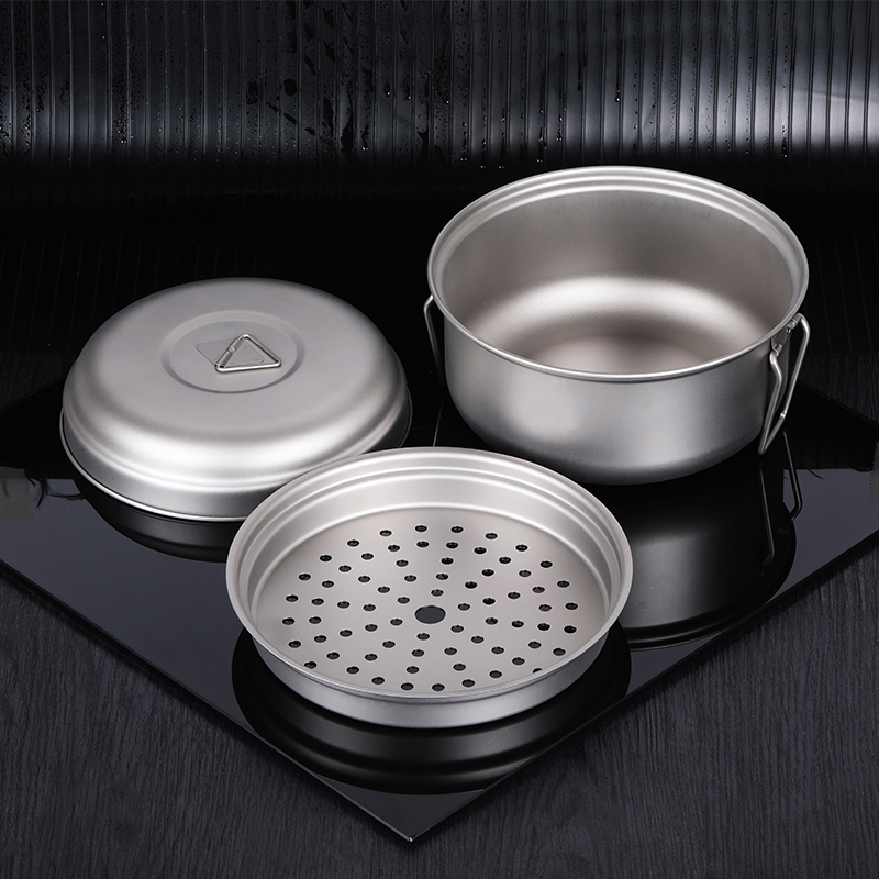 Wok Teetablett Titan Dampfgarer Suppentopf Bratpfanne Set