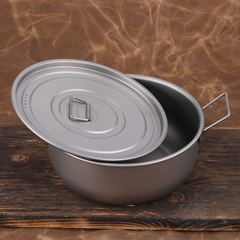 Titan-Kochtopf groß 1600ml 1900ml einwandige Schüssel Kochtopf