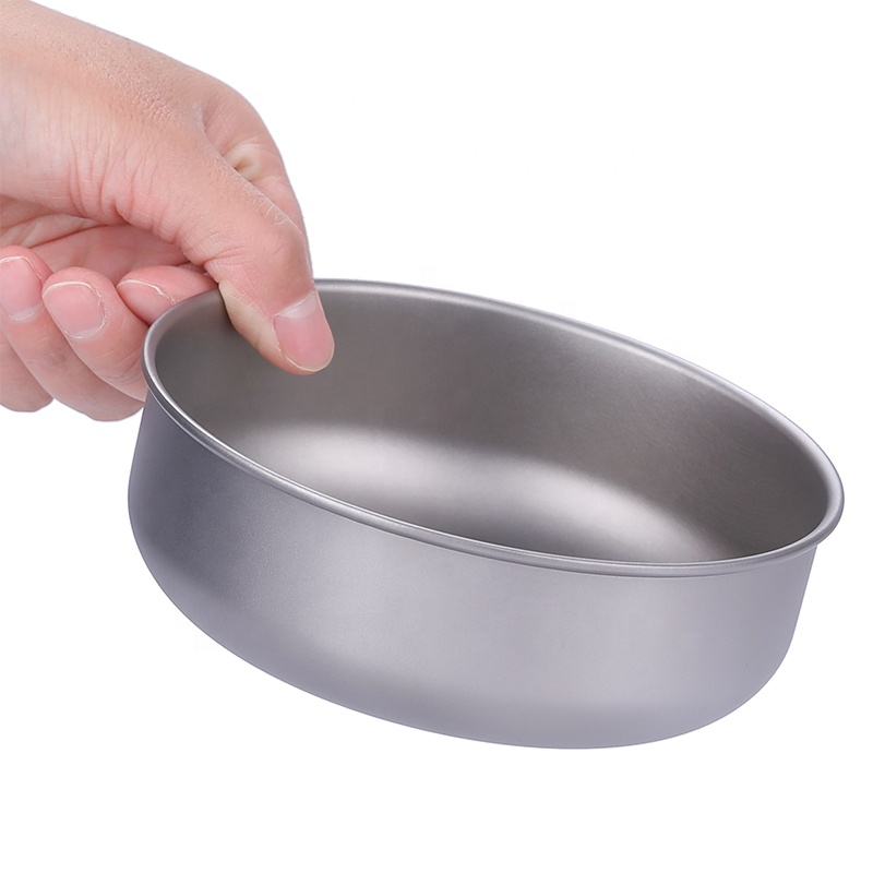Ultraleichte Titan-Bratpfanne für den Außenbereich, Camping, Wandern, Picknick, Kochen, Bratpfanne 350/450/500/650 ml mit/ohne Griff