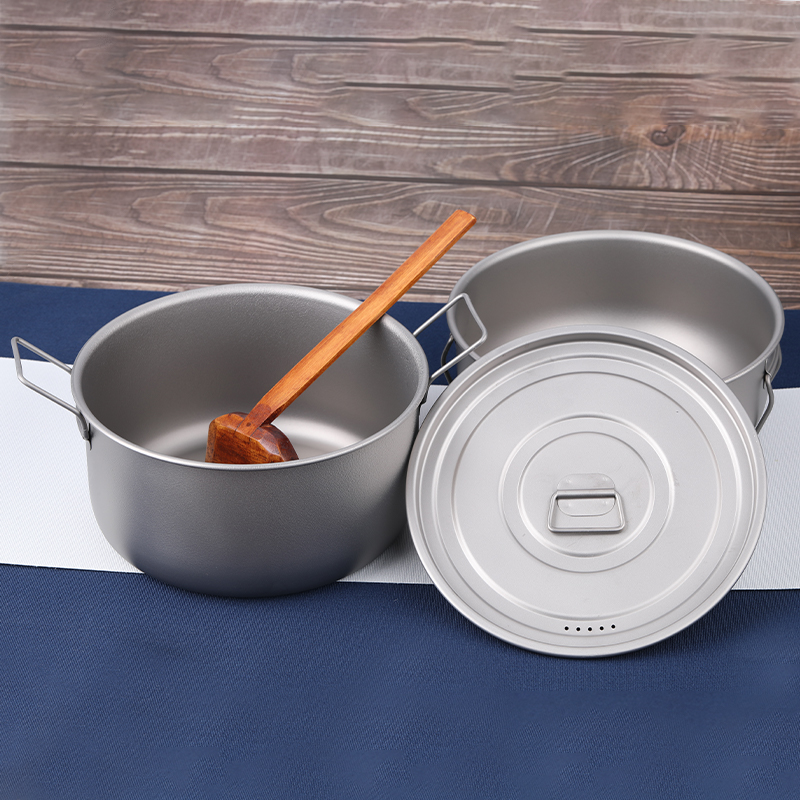 Titan-Kochtopf groß 1600ml 1900ml einwandige Schüssel Kochtopf