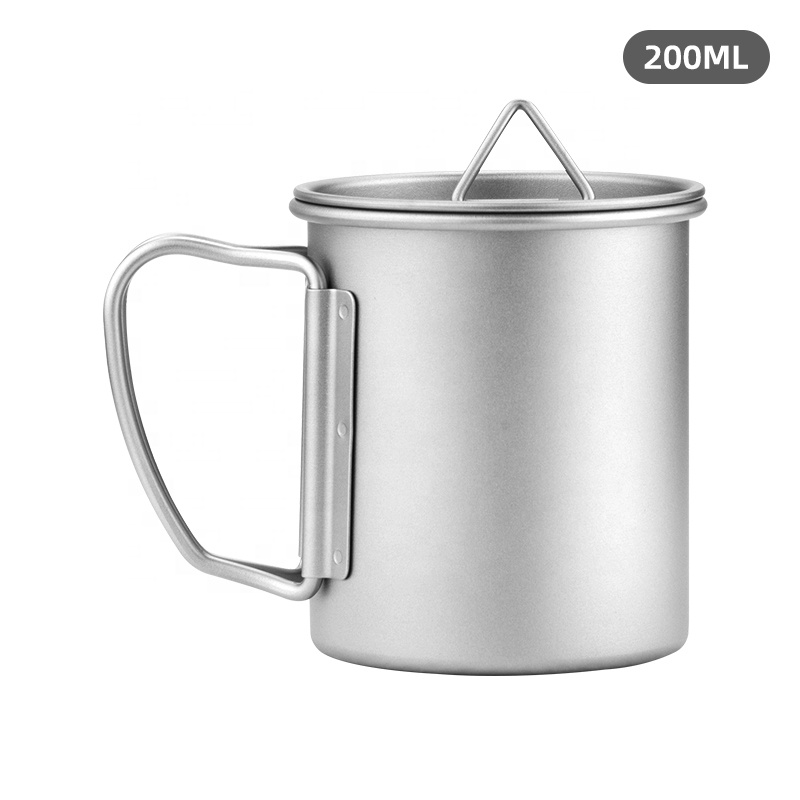 Ultraleichter Titanbecher 300/350/550/650ml /750ml Outdoor-Wasserbecher