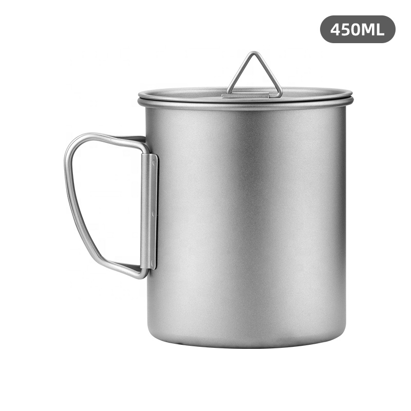 Ultraleichter Titanbecher 300/350/550/650ml /750ml Outdoor-Wasserbecher