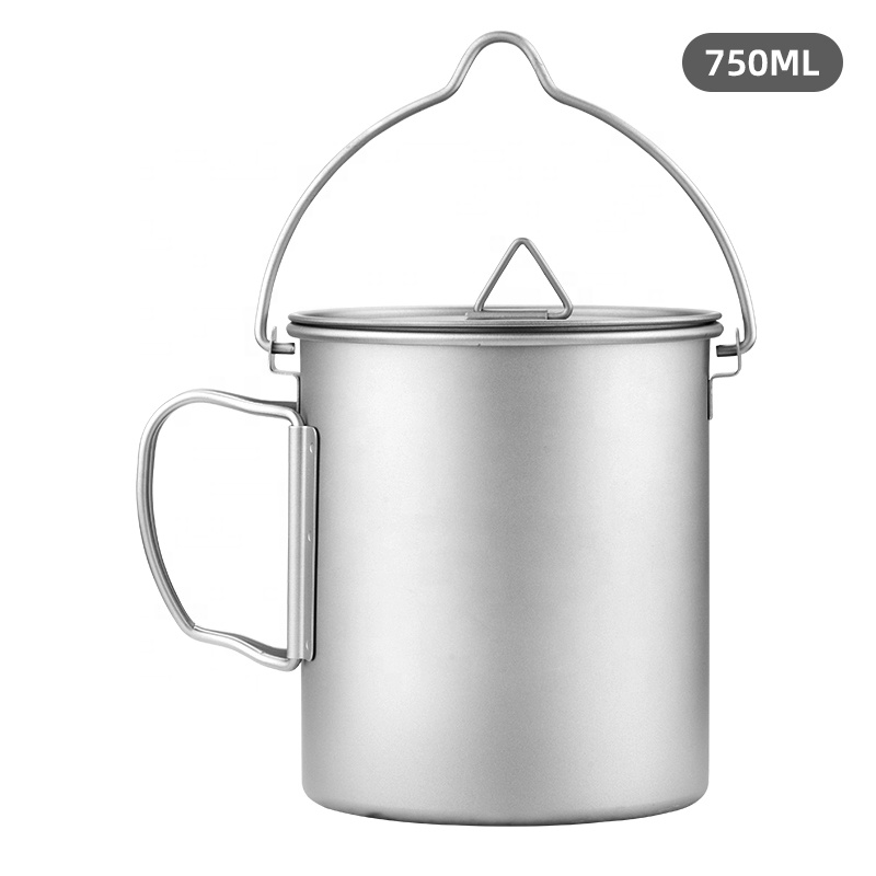 Ultraleichter Titanbecher 300/350/550/650ml /750ml Outdoor-Wasserbecher