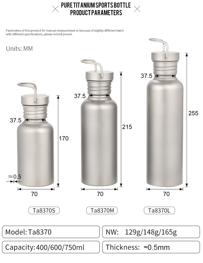 Camping-Wasserflasche, tragbares Outdoor-Trinkgeschirr mit Flaschentasche, ultraleichte Sportflasche