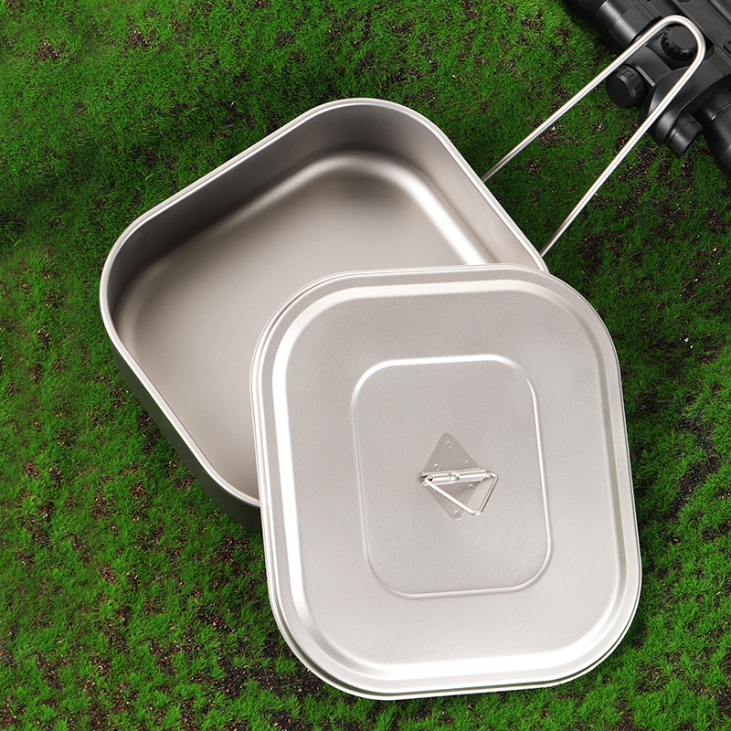 Lunchbox, Schüssel, Pfanne aus Titan für den Außenbereich