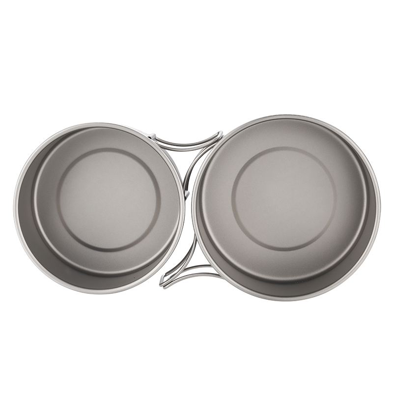 Titanschüssel 450ml und 550ml mit gefaltetem Griff