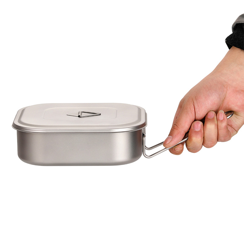 Lunchbox, Schüssel, Pfanne aus Titan für den Außenbereich