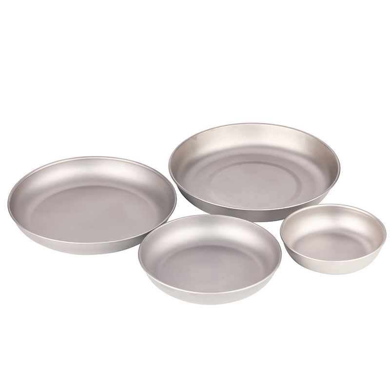 4 stücke Ultraleicht Titan Pfanne Camping Pfanne Gericht