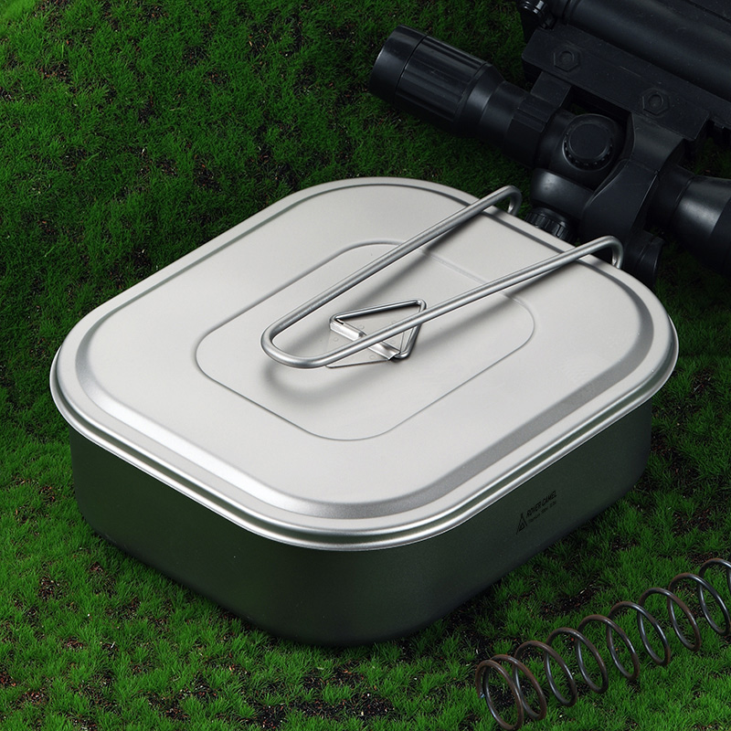 Lunchbox, Schüssel, Pfanne aus Titan für den Außenbereich