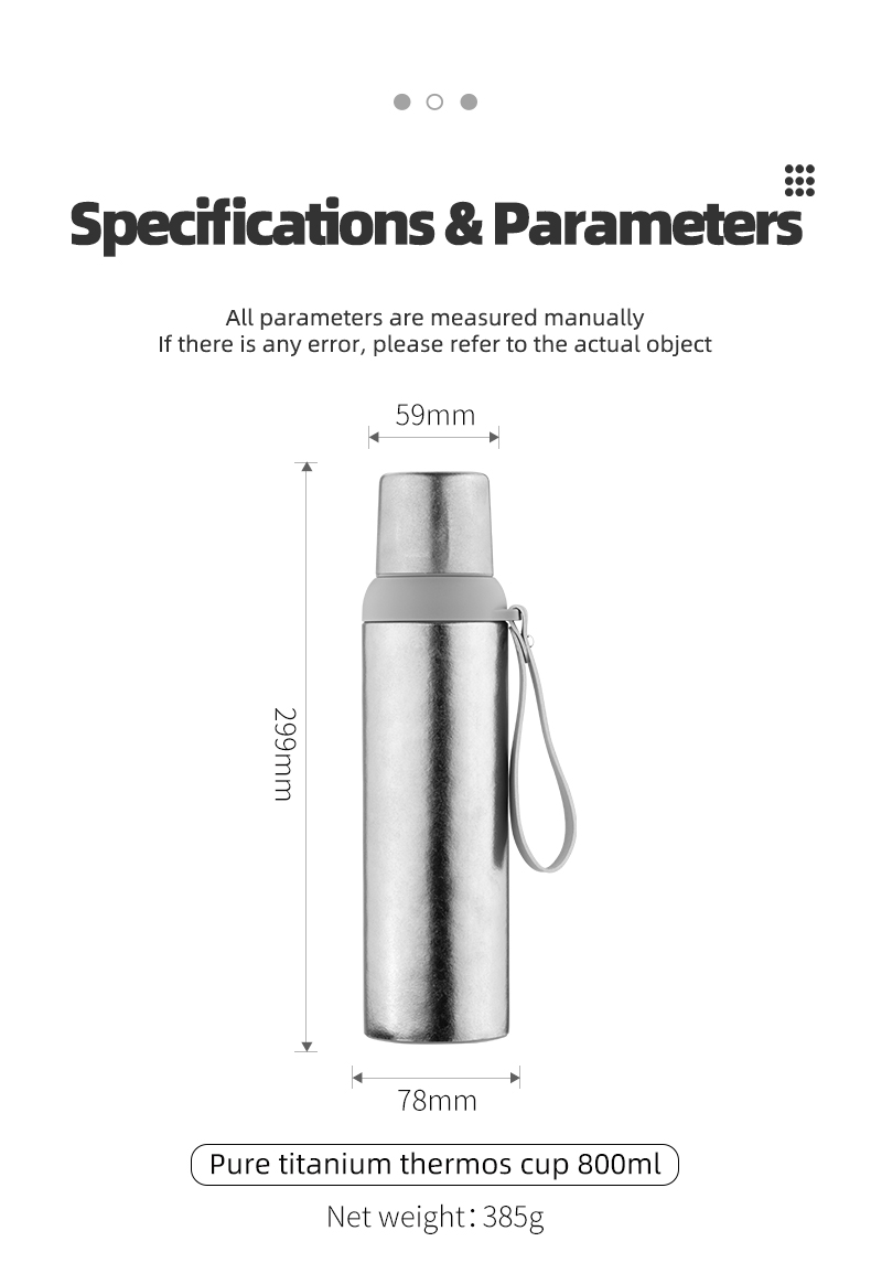 800 ml vakuumisolierte Wasserflasche