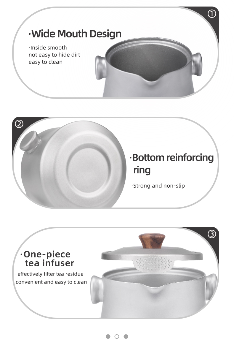 Tragbarer ultraleichter Teebereiter aus Titan mit Wasserbecher