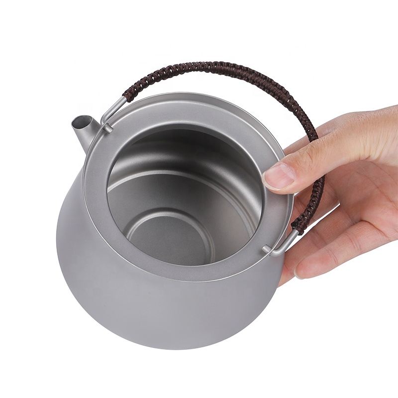 800ml Titan Wasserkocher mit Klappgriff & Filter Outdoor Camping Teekanne